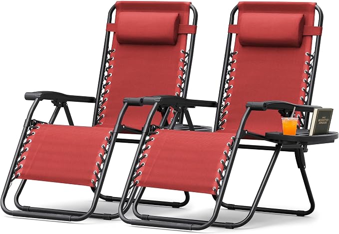 Devoko Patio Zero Gravity Chair Outdoor Folding Adjustable Reclining Chairs by DEVOKO