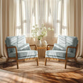 VINGLI Upgraded Premium Corduroy Accent Chairs Set of 2, Upholstered Arm Chair by VINGLI