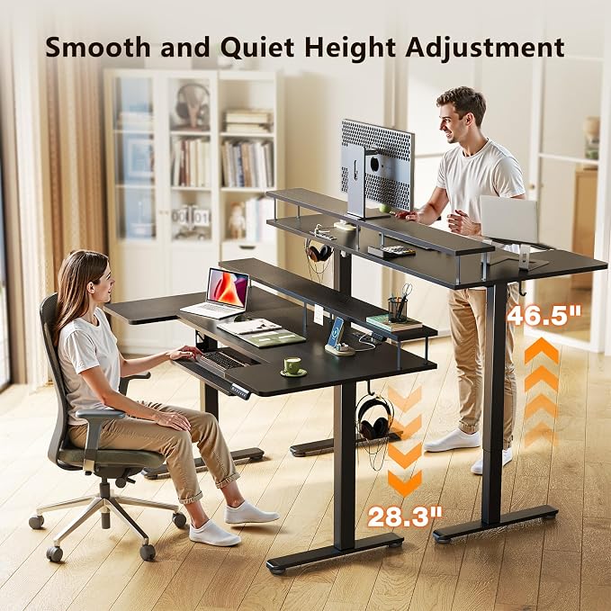 OffiGo U Shaped Electric Standing Desk - Image 4