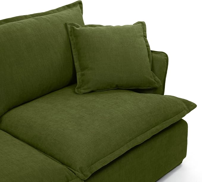2 Seat with Ottoman L Shape Modular Sectional Couch Sofa - Image 6