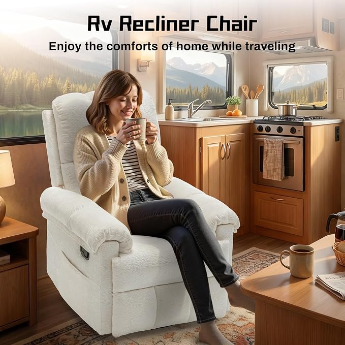 Korser Recliner Chair, Swivel Rocker Recliner Chair - Image 9