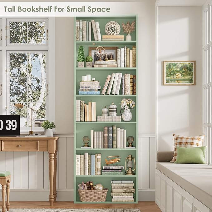 FACBOTALL 82" Tall Bookshelf, 7-Tier Open Shelves Bookcase, Freestanding - Image 6