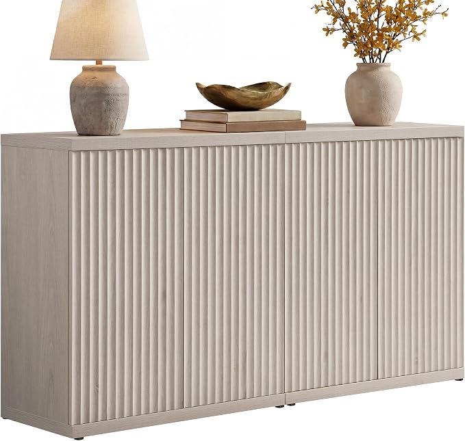 SICOTAS Buffet Cabinet with Storage Accent Sideboard Modern Credenza with Doors by SICOTAS