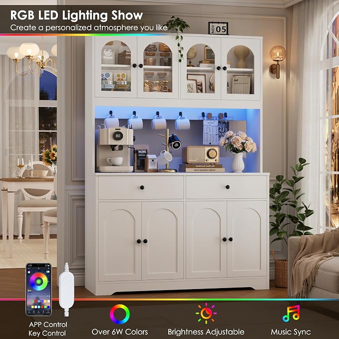 HIFIT 71" LED Kitchen Pantry Cabinet - Image 4