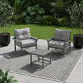HDPE 3 Piece Patio Furniture Set, All-Weather Outdoor Couch Bistro Set by YourPerfectOutdoorEscape