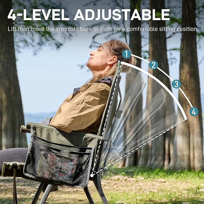 EVER ADVANCED Reclining Camping Chairs - Image 4
