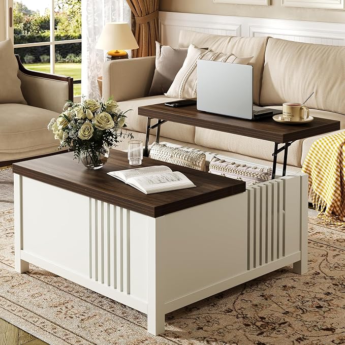 knoworld Farmhouse Lift Top Coffee Table by KNOWORLD