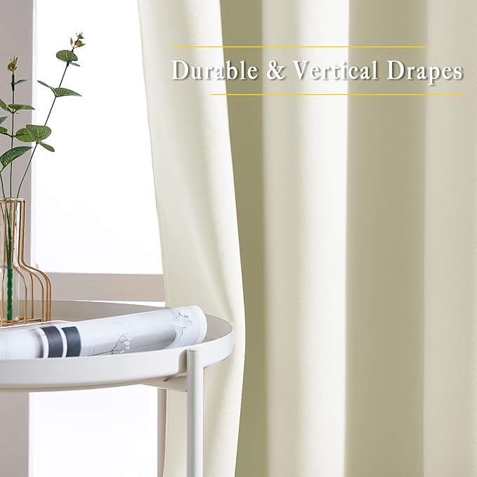 NICETOWN Blackout Beige Curtains and Drapes - Image 5