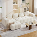 119" Boneless Couch, Oversized Cloud L Shaped Couch, Modular Sectional 4 Seater by CACFTII