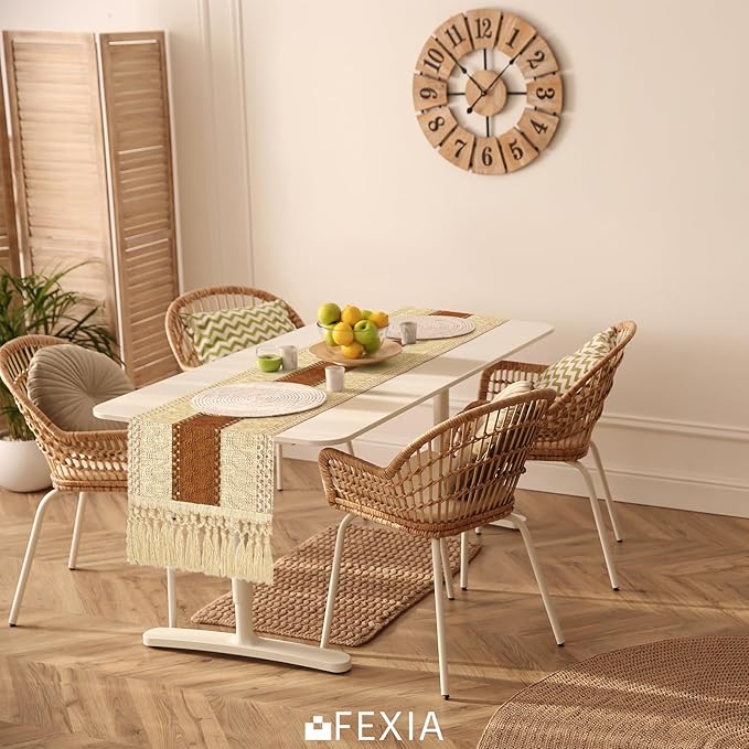 FEXIA Boho Table Runner 72 Inches Long Macrame Summer Decor Coffee Table Cover - Image 7