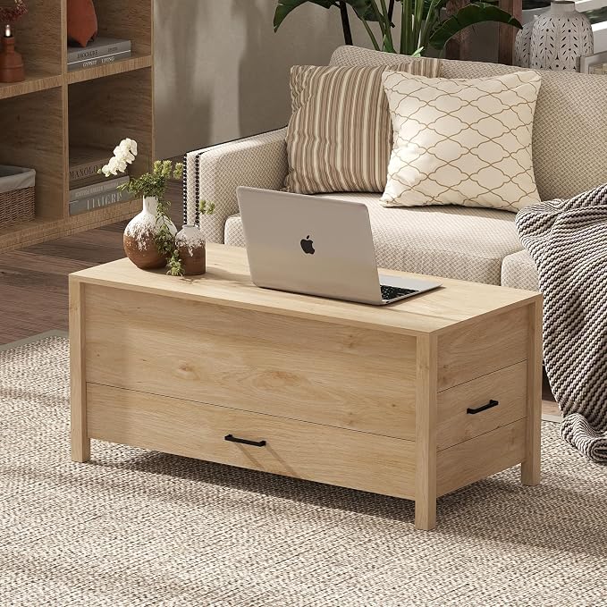Bonzy Home Lift Top Coffee Table, Wooden Center Table - Image 7