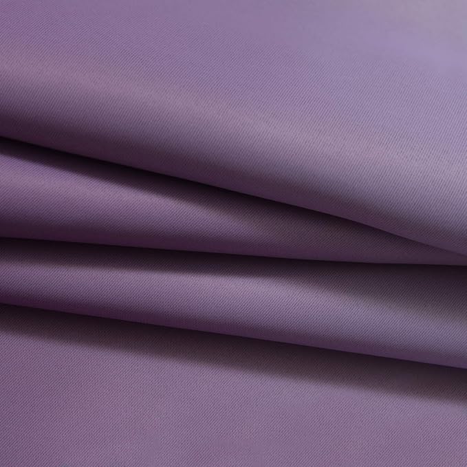 Yakamok Purple and Greyish White Ombre Curtain, Gradient Color Purple to White - Image 5