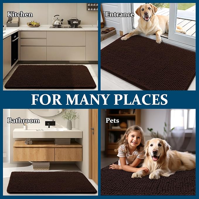 OLANLY Dog Door Mat for Muddy Paws 44x24, Absorbs Moisture and Dirt, Absorbent - Image 8