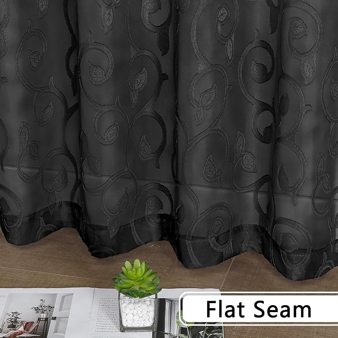 OWENIE Furman Sheer Curtains 63 inch Length - Image 7