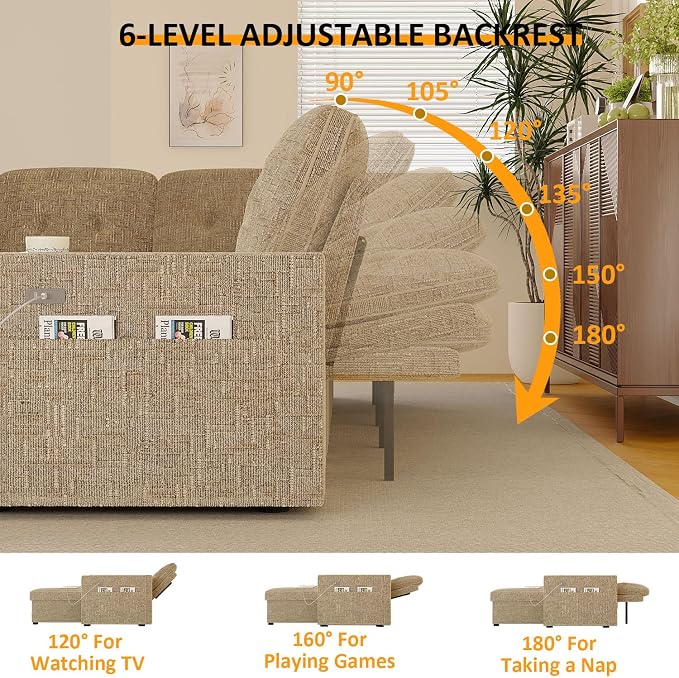 Modular Sectional Sleeper Sofa - Image 4