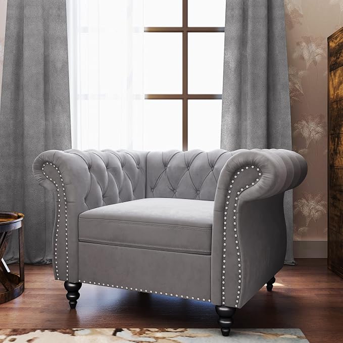 QHITTY 3 Piece Living Room Set, Sectional Chesterfield Sofa Chair Contemporary - Image 7