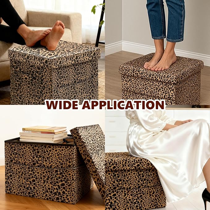 ALASDO Storage Ottoman Footrest Stool Small Ottoman - Image 5
