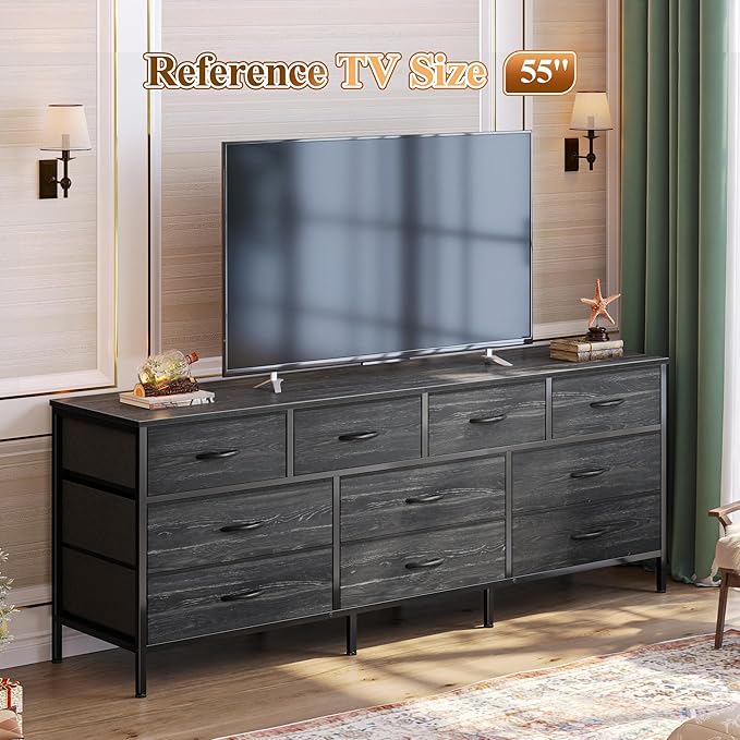 Huuger 63 Inch Dresser for Bedroom, Long Dresser - Image 4