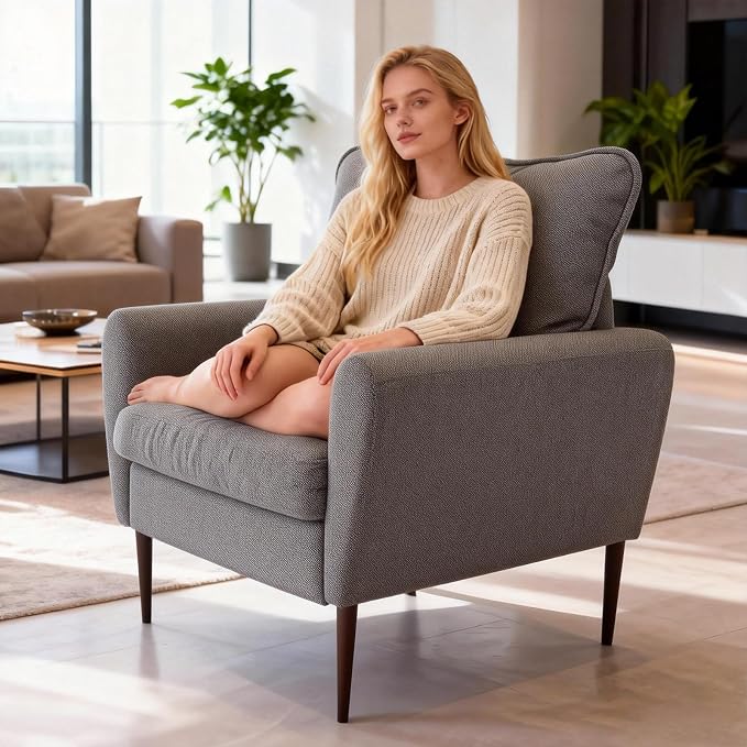 OLIXIS Comfy Accent Chair for Living Room Bedroom and Waiting Room, Upholstered - Image 5