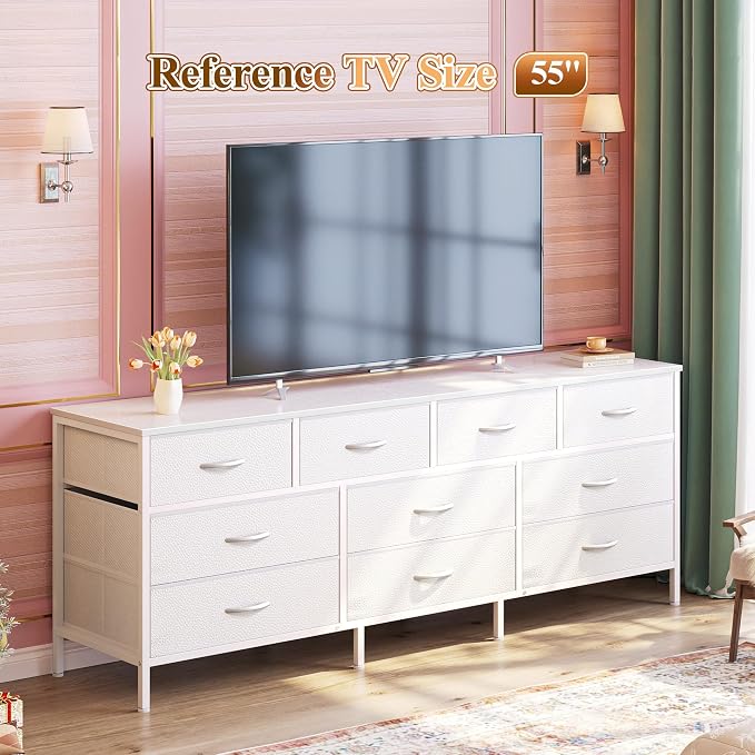 Huuger 63 Inch Dresser for Bedroom, Long Dresser - Image 2