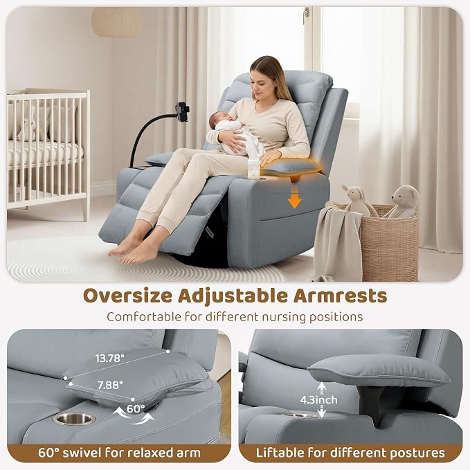 Olela Nursery Glider Recliner Chair - Image 6