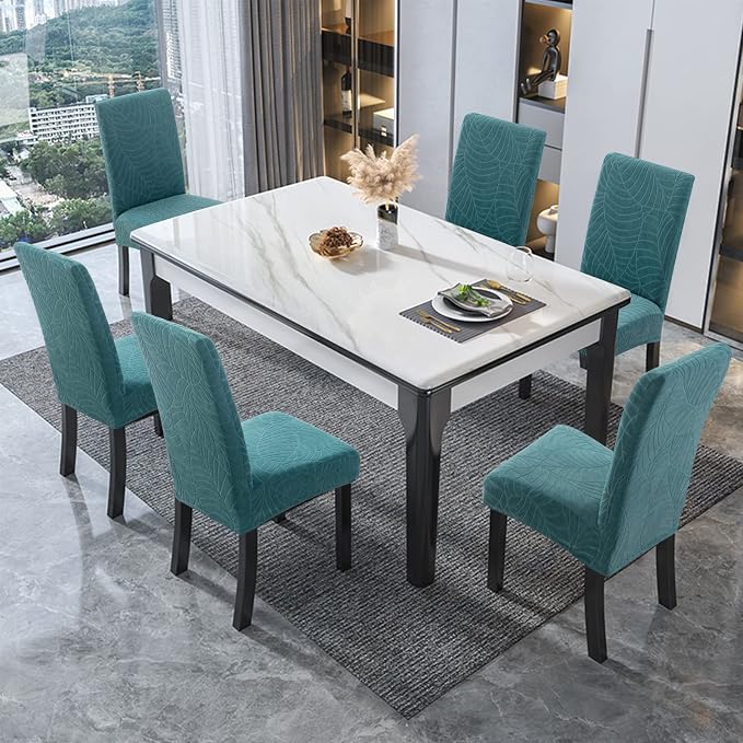 Genina Waterproof Chair Covers for Dining Room, Stretch Jacquard Dining Chair - Image 6
