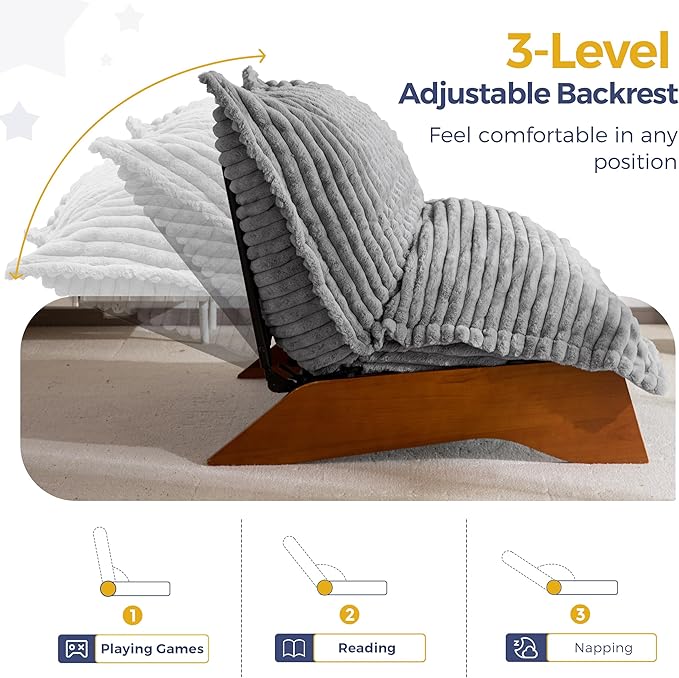 MAXYOYO Adjustable Living Room Chair, 3-Position Bean Bag Chair - Image 3