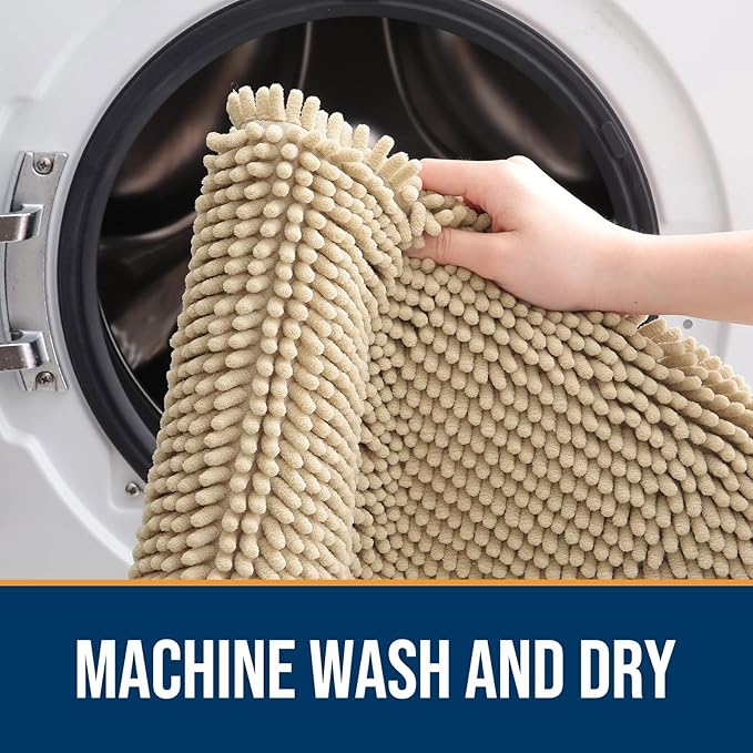 OLANLY Dog Door Mat for Muddy Paws 70x32, Absorbs Moisture and Dirt, Absorbent - Image 5