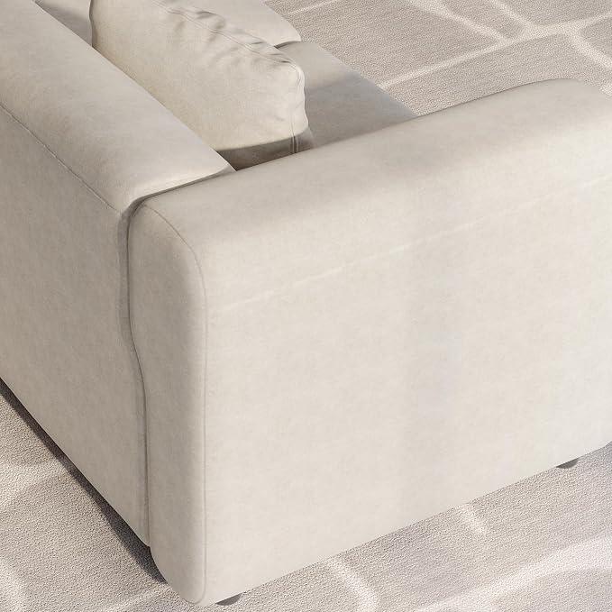 Guyii Modern 140.94" Long Oversized 4-Seat Velvet Sectional Sofa, Convertible - Image 9