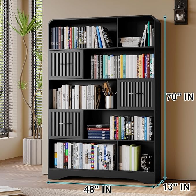 5 Piece Bedroom Sets, Modern Dresser and Nightstand Sets & Bookshelf - Image 8