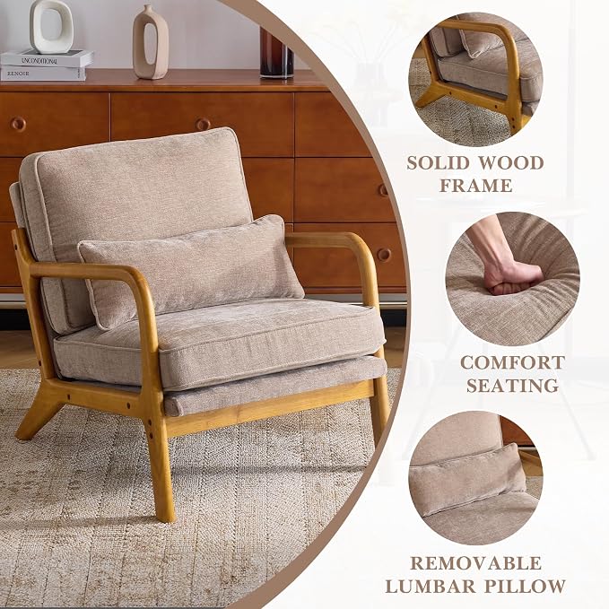 Karl home Mid Century Modern Accent Chair - Image 4