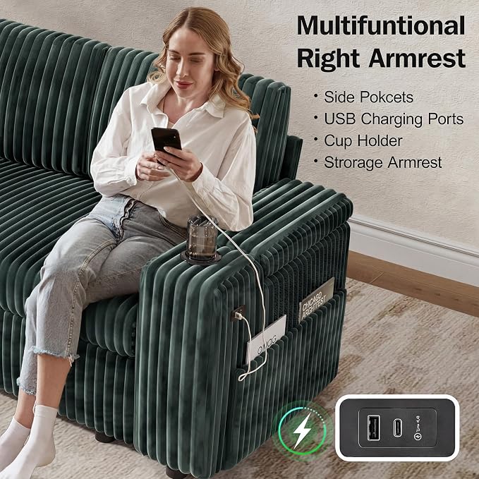 Vipbear 111" Modular Sectional Sleeper Sofa - Image 8