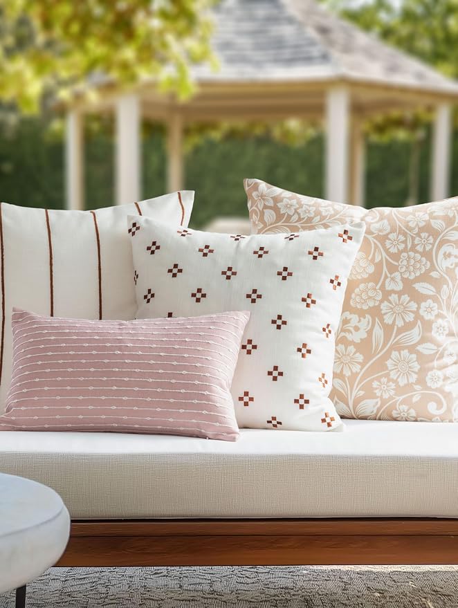 Crumbs Home Modern Farmhouse Fall Linen Indoor Outdoor Throw Pillow Cover Only - Image 3