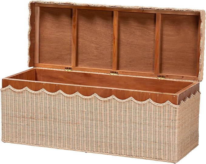 Bali & pari Damita Scallop Natural Rattan Chest - Image 3
