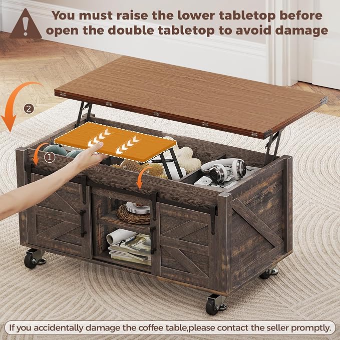 Turosur Lift Top Coffee Table - Image 8
