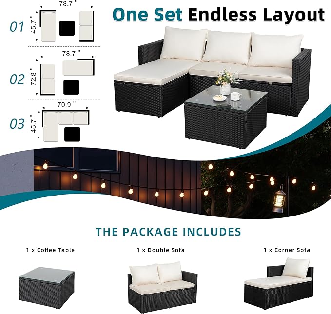 SUNLEI 4-Piece Patio Furniture Set - Image 5