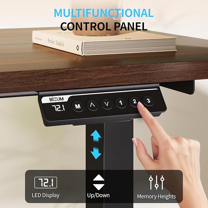 BIZUM Electric Standing Desk, 55x24 inches Height Adjustable Desk, Sit to Stand - Image 7