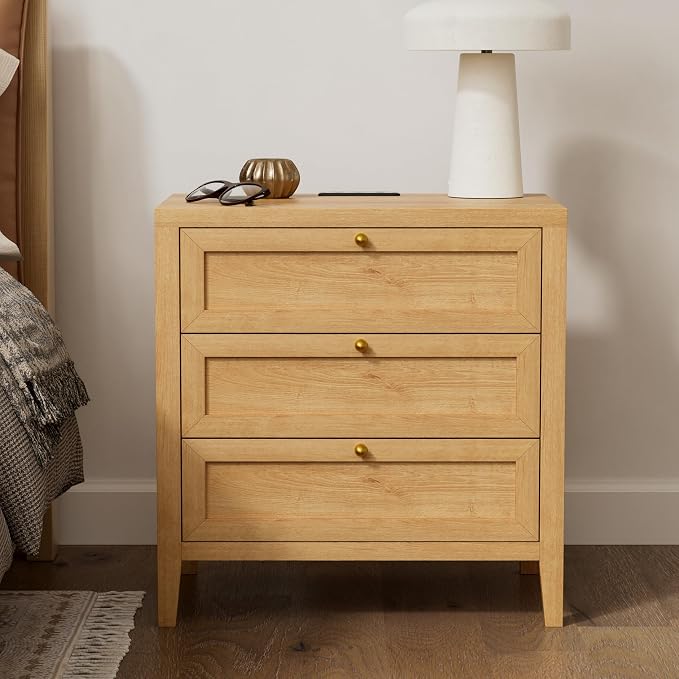 EYYTHUNG 3 Drawer Nightstand - Image 8