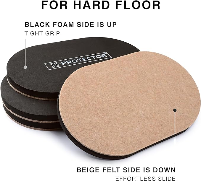 X-Protector Felt Furniture Sliders Hardwood Floors - Image 4