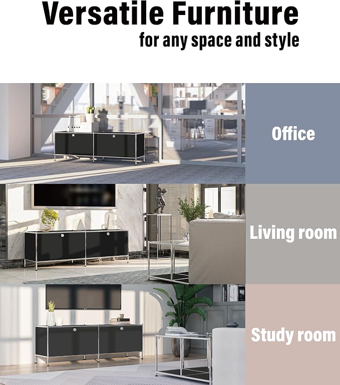 Metal Low Board Storage Cabinet - Image 6