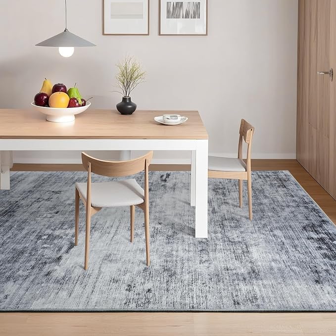 Toneed Abstract Area Rug Modern Washable Rug Soft Non Slip Rug Low Pile - Image 3