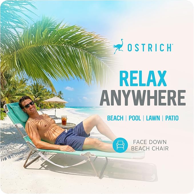 Ostrich the Original Chaise 72 x 22 Inch Lounge Portable Reclining Lounger - Image 4