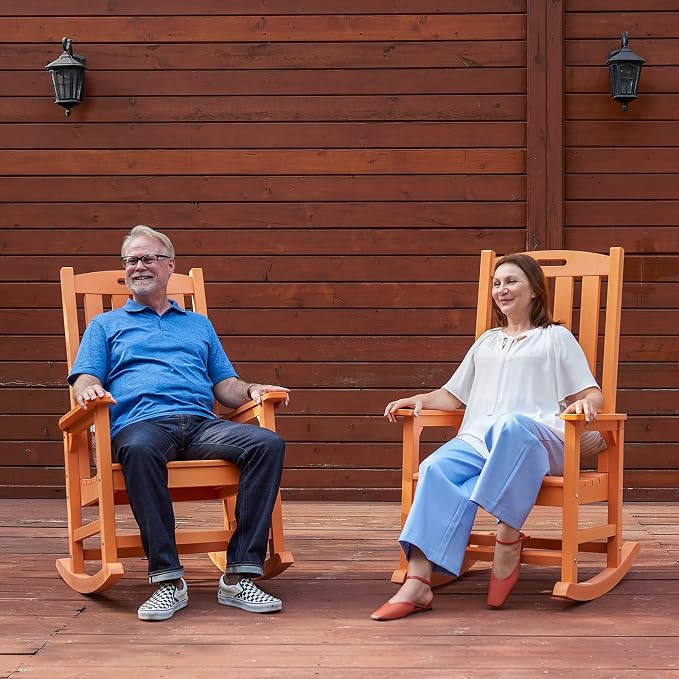 Psilvam Oversized Outdoor Rocking Chair, - Image 2