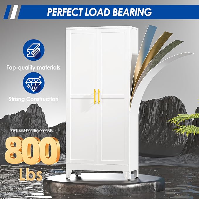 GAIOUS 71" Tall Metal Storage Cabinet - Image 7