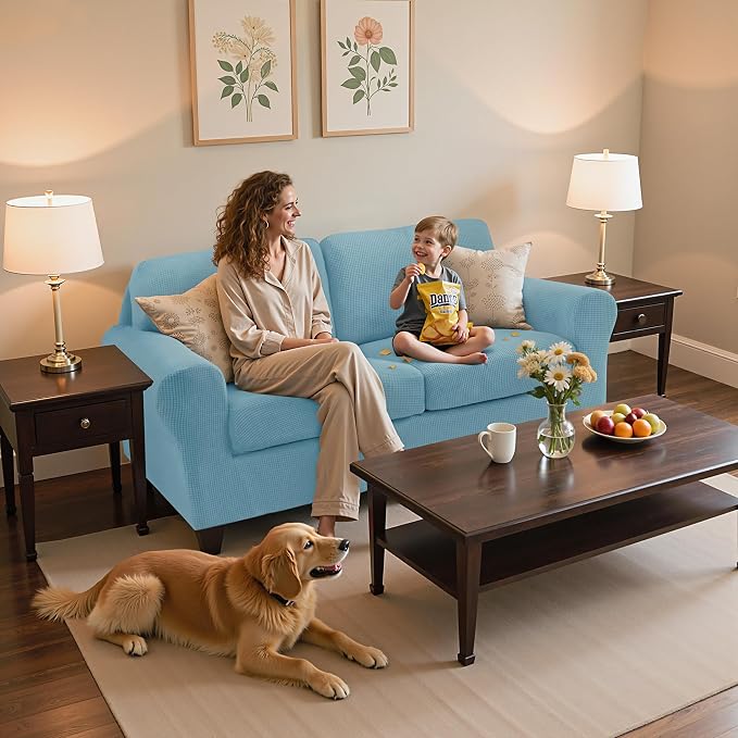 SUBRTEX 5 Pieces Stretch Sofa Slipcover Sets Couch Cover Sets Backrest Cushion - Image 2