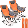 SUNNYFEEL Oversized Rocking Camping Chair 2 Pack, Fully Padded Patio Chair by SunnyFeelCamping