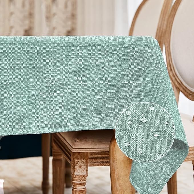 BALCONY & FALCON Rectangle Tablecloth Washable Wrinkle Resistant and Water by BALCONYFALCON