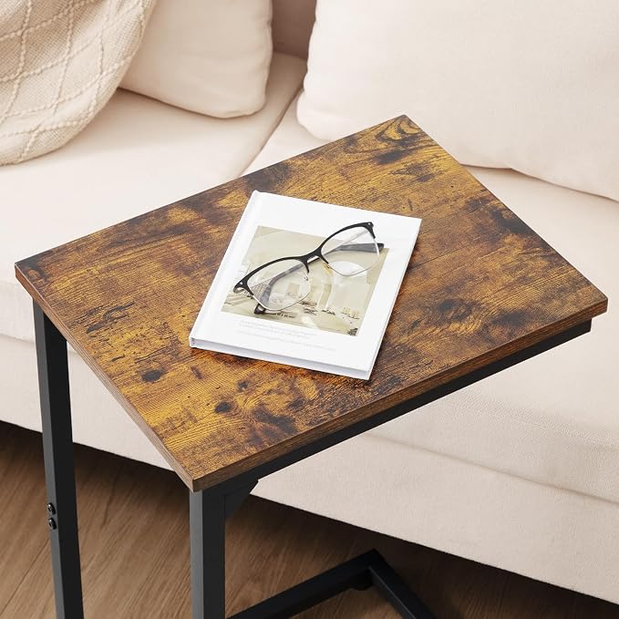 AMHANCIBLE C Shaped Side Table, End Tables Living Room Set of 2, Slide Under - Image 6