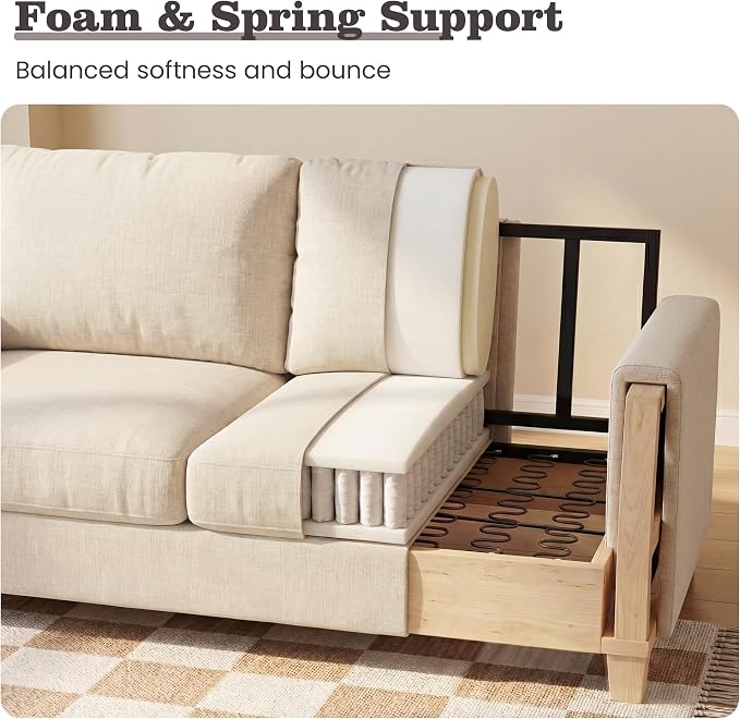Apicizon Cloud Couches Living Room Furniture Sets, 3 Seater Sofa & 3 Seater Sofa - Image 5