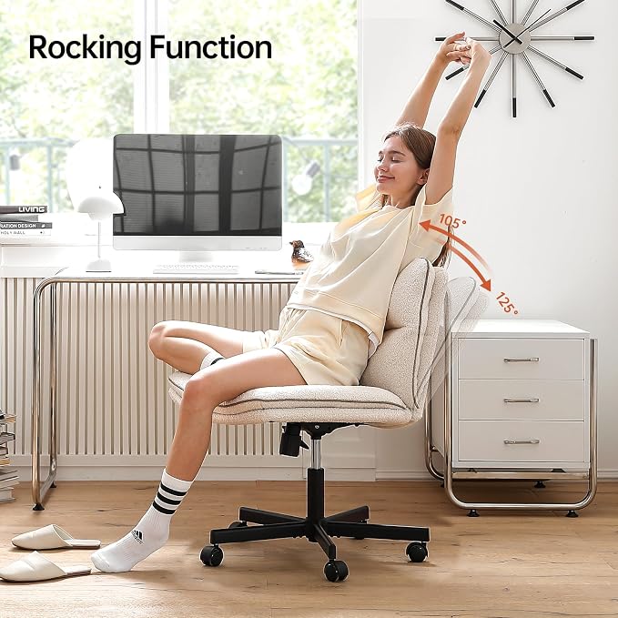 EMIAH Armless Office Desk Chair - Image 7